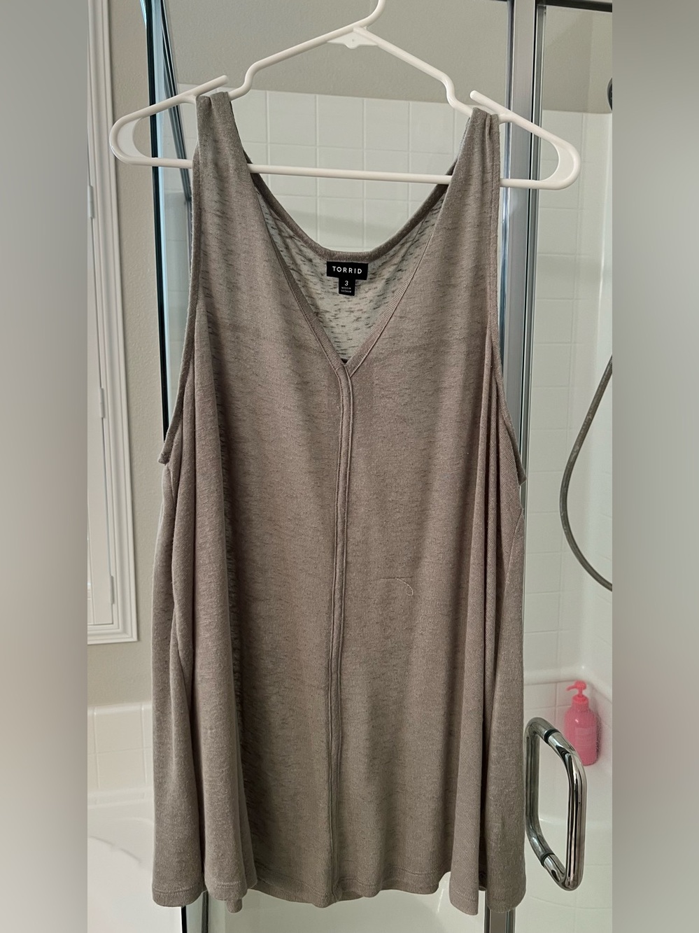 Torrid Knit Jersey Swing Tunic Tank Taupe Size 3 3X 22-24